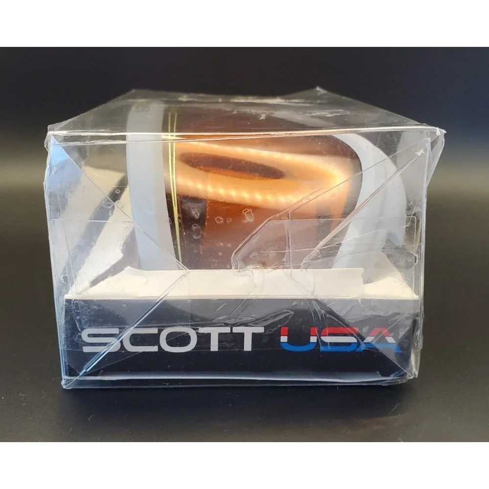 NOS Vintage Scott USA Venturi  Gray Goggles Gray Gold Fringe Original Packaging